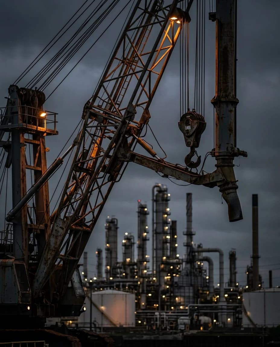 Ship channel dock cranes and loading infrastructure - Houston Ship Channel